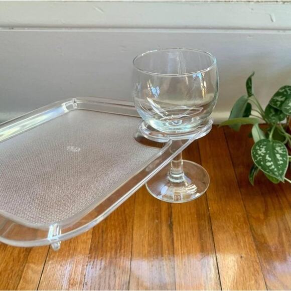 Set of 6 Vintage EPIC Brand Cocktail Plates with Drink Holder - 8" Party Plates - Picture 4 of 7